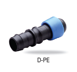 D-PE ข้อต่อเทปน้ำหยด - ต่อท่อพีอี 16 มม.