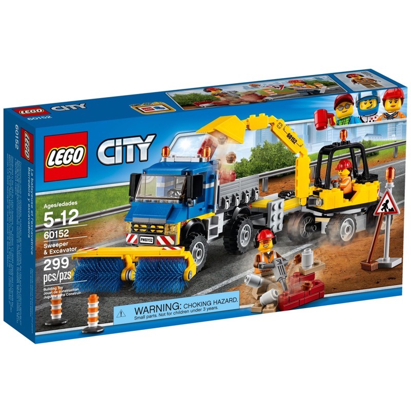 LEGO City 60152 Sweeper & Excavator