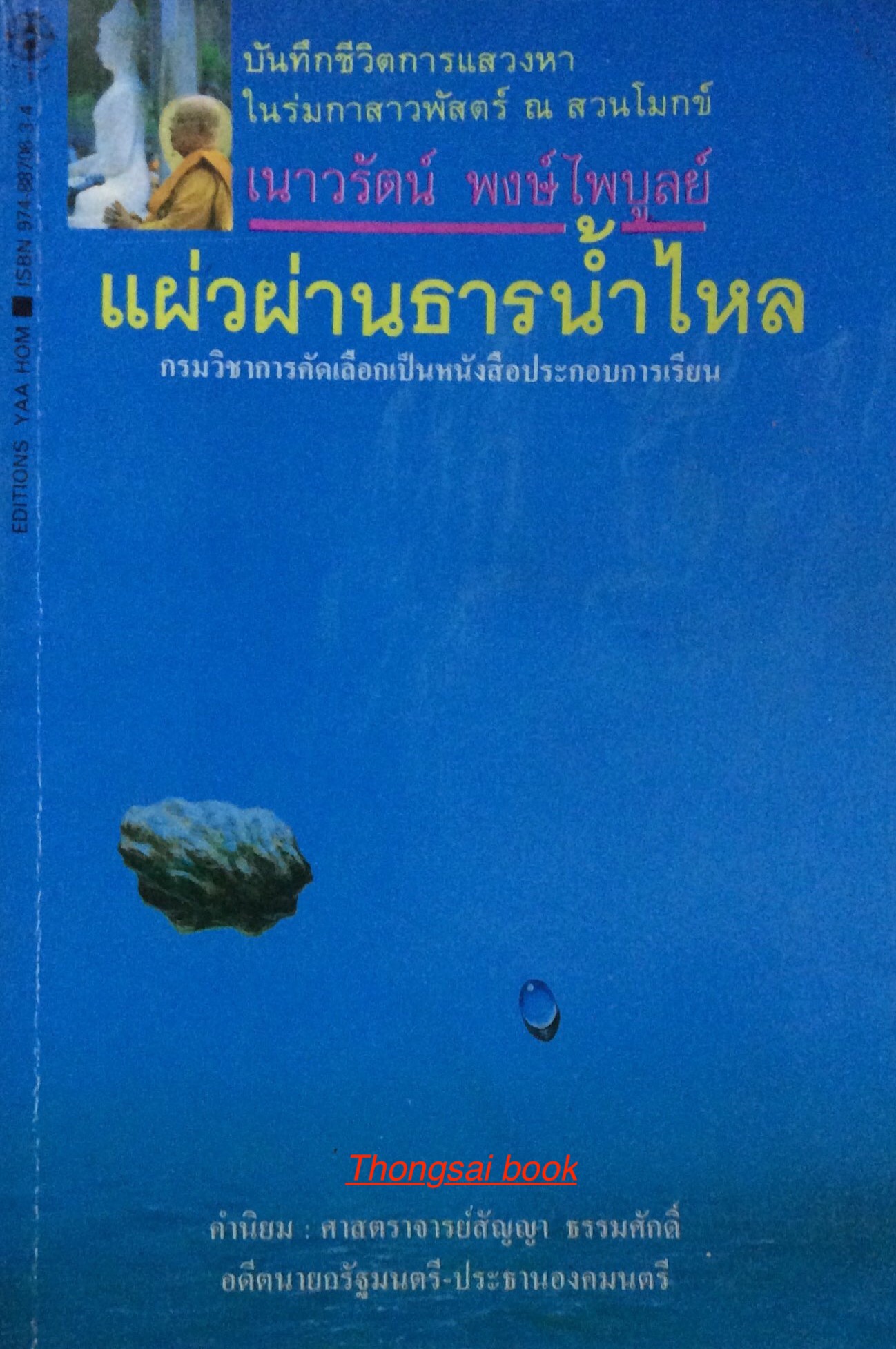 แผ่วผ่านธารนำ้ไหล : บันทึกชีวิตการแสวงหา ในร่มกาสาวพัสตร์ ณ สวนโมกข์ เนาวรัตน์ พงษ์ไพบูลย์