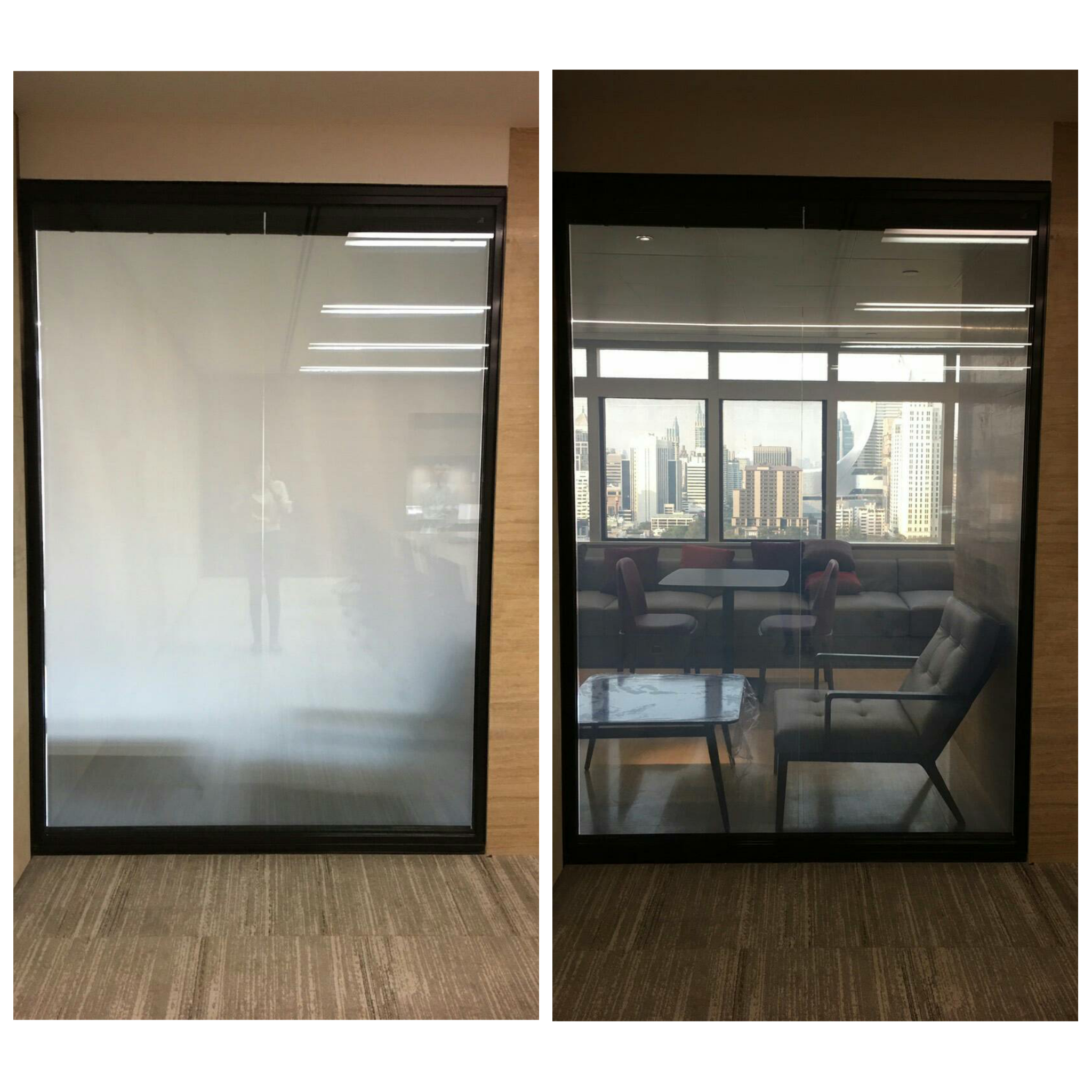 กระจกเปลี่ยนสีได้ กระจกอัจฉริยะ ฟิล์มไฟฟ้า ฟิล์มอัจฉริยะ Thai Intelligent Film