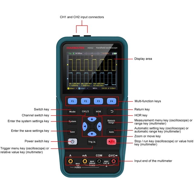 Hanmatek HO52 50Mhz Handheld Digital Oscilloscope
