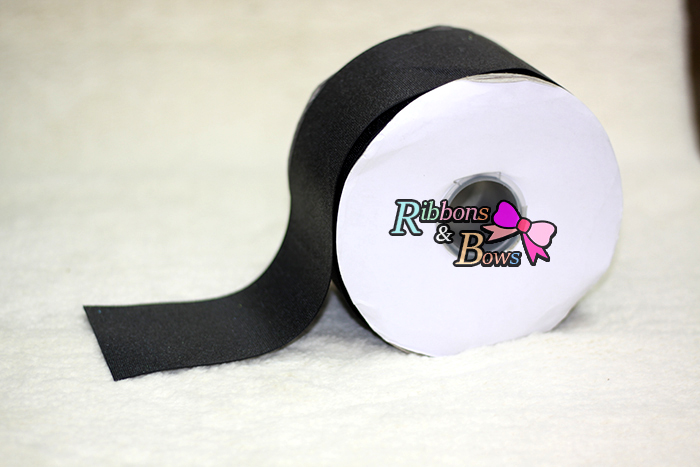 ริบบิ้นขนาดใหญ่ 75mm ( 3 นิ้ว)สีดำประกายระยิบระยับ#LG010