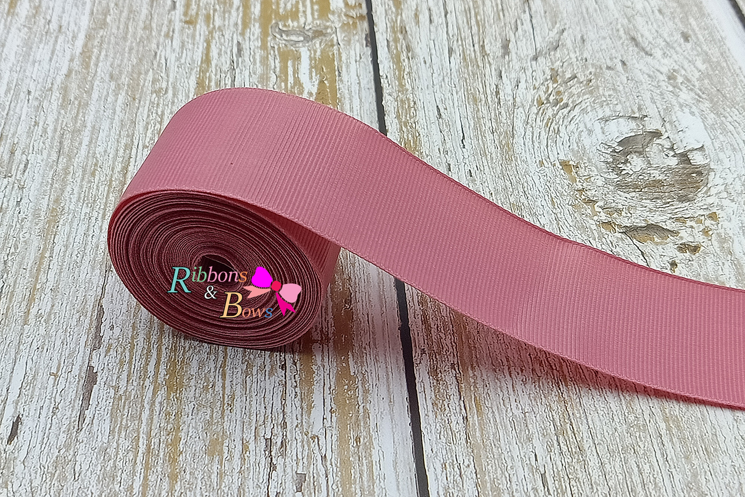 ริบบิ้นผ้าลูกฟูก สีชมพูกุหลาบ (149 Wild rose) #PC6