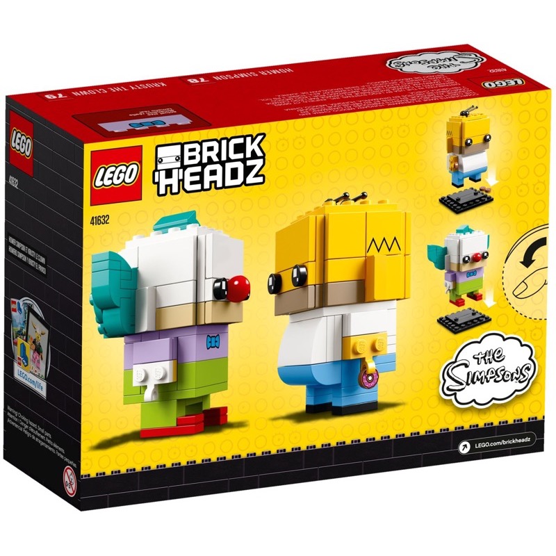 LEGO BrickHeadz 41632 Homer Simpson & Krusty the Clown