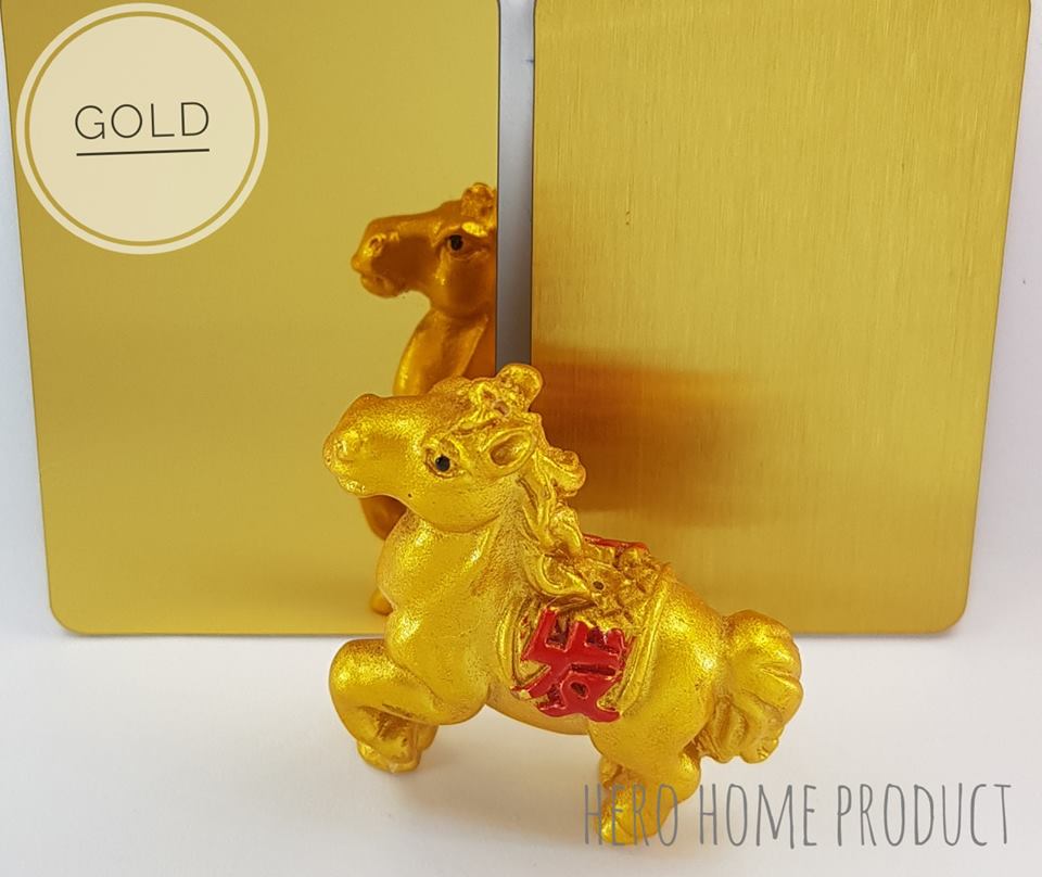 แผ่นสแตนเลสสีทอง Gold