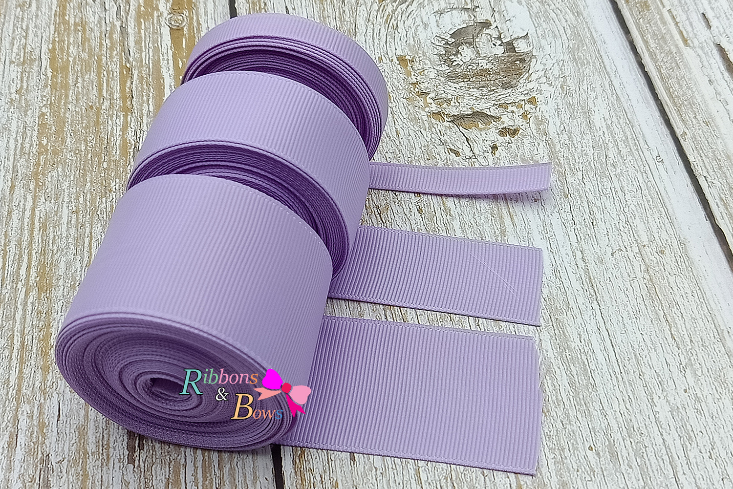 ริบบิ้นผ้าลูกฟูก สีม่วงอ่อน (430#Lt.Orchid) #PC19