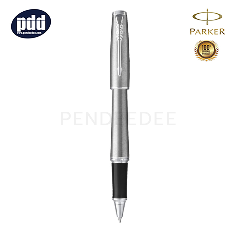 ปากกาสลักชื่อ PARKER ปากกาโรลเลอร์บอล ป๊ากเกอร์ เออร์เบิน สีเงิน คลิปเงิน PARKER Urban Silver CT Rollerball Pen