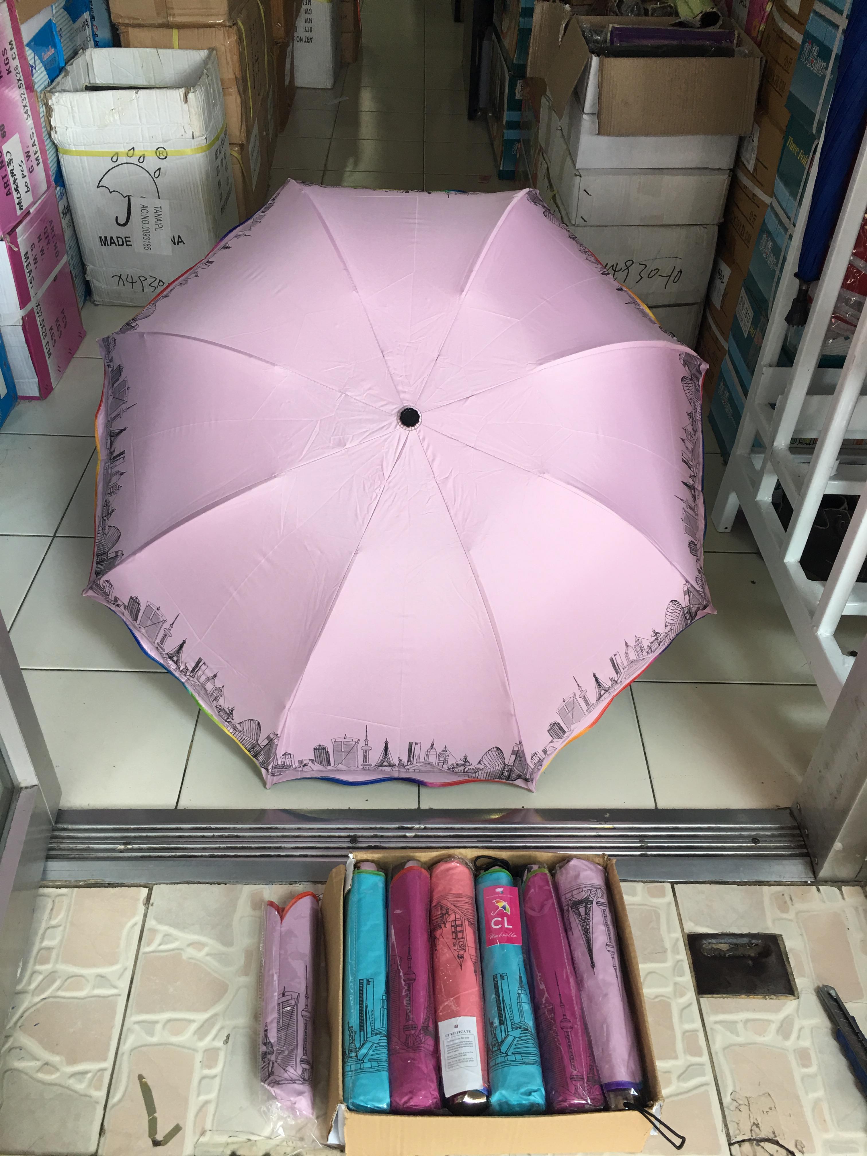 ร่มโค้งแฟชั่นยูวีสีเงิน รหัส 588