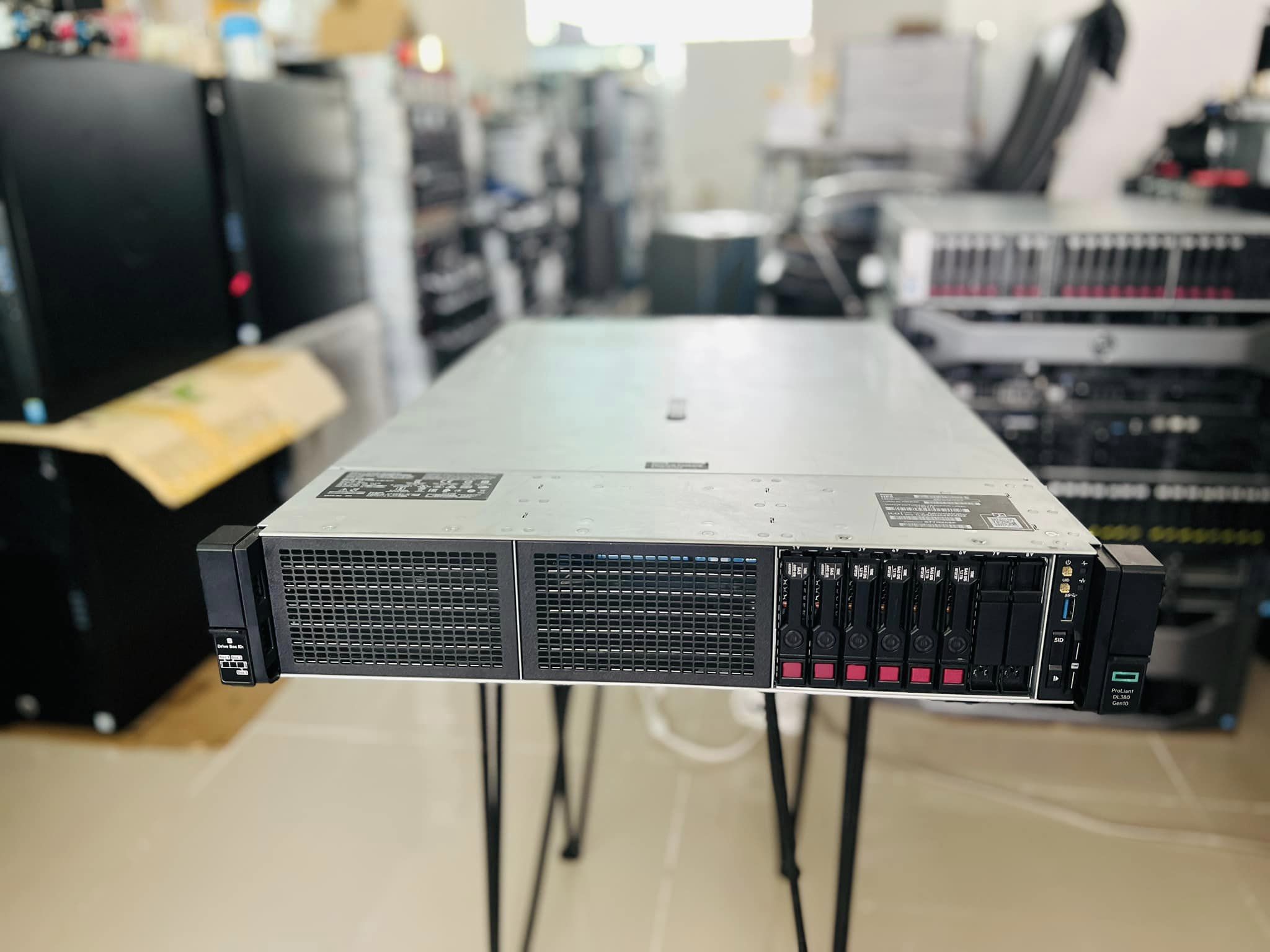 server hp dl380 gen10 2cpu 48cores ram 64gb lan 10G ประกัน 3 เดือน เซิร์ฟเวอร์เอชพีมือสองพร้อมใช้งาน