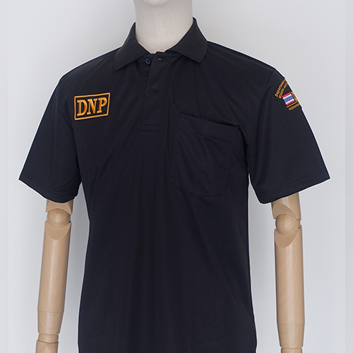 โปโลสีดำ ติดอาร์มโค้ง DNP-ธงชาติ(Pre-Order)
