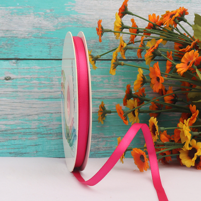 ริบบิ้นผ้าซาติน 2 หน้า สีบานเย็น 50 หลา (Rose Bloom)# WX010