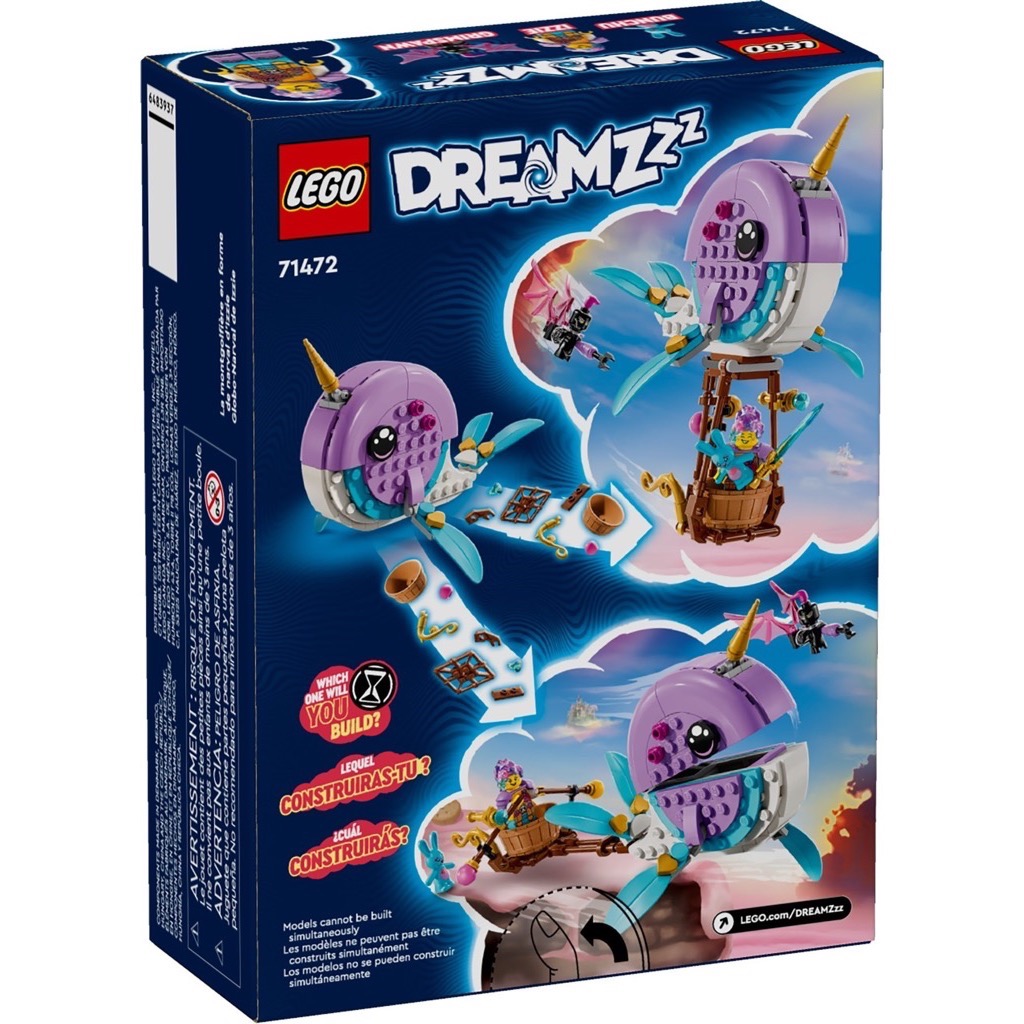 เลโก้ LEGO Dreamzzz 71472 Izzie's Narwhal Hot-Air Balloon