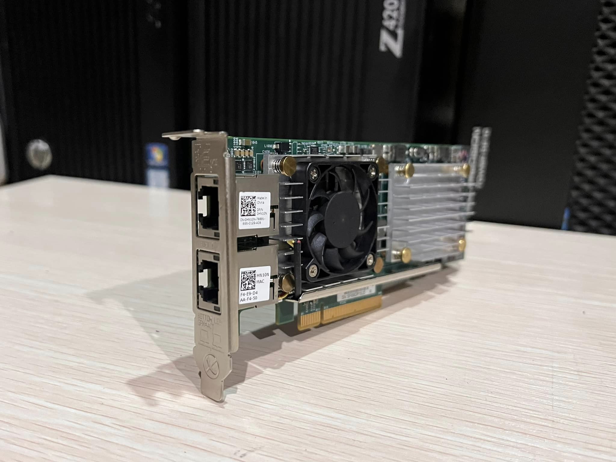 การ์ด lan 10g broadcom 57810s 2port มือสองพร้อมใช้งาน