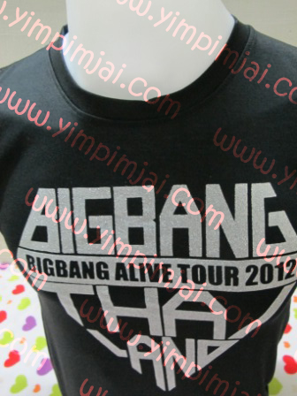 เสื้อยืด bigbang สกรีนกากเพชรเงิน