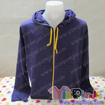 เสื้อกันหนาวสีม่วง ทำเป็นเสื้อสตาฟงานกีฬาสี