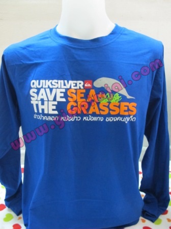 เสื้อยืดแขนยาวสกรีนลาย quiksilver ภูเก็ต