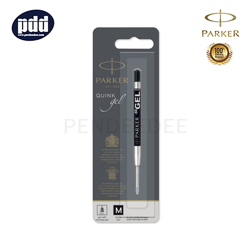 PARKER ไส้ปากกาลูกลื่น ป๊ากเกอร์ ควิ้ง เจล หมึกดำ หัวเอ็ม 0.7 มม. PARKER Quink Gel Black Ink Medium 0.7 mm. Point Ballpoint Refill