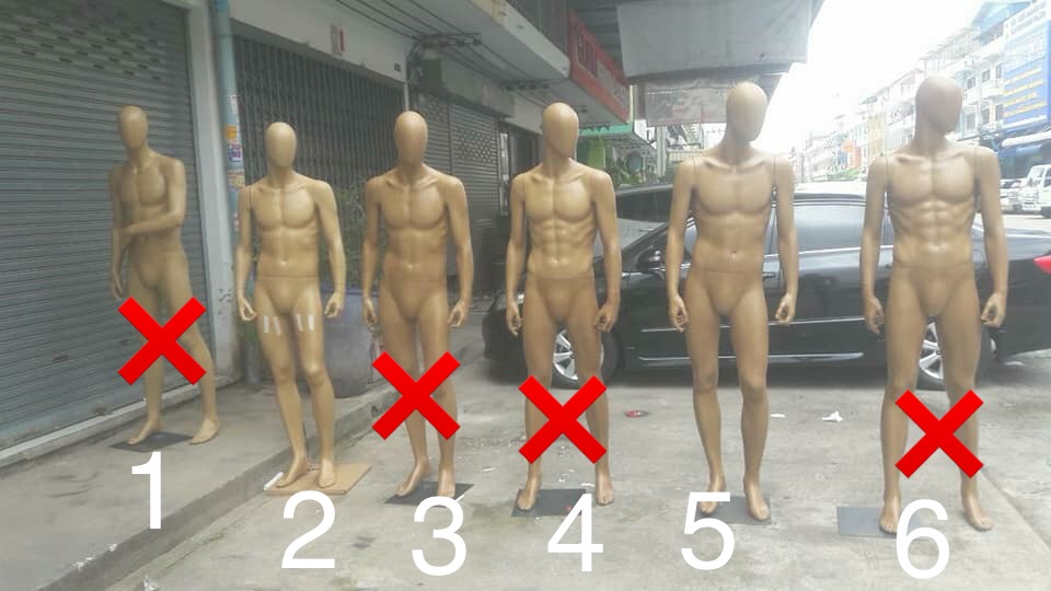 หุ่นโชว์ไฟเบอร์กลาสนักกีฬา หน้าอวกาศ มือ2