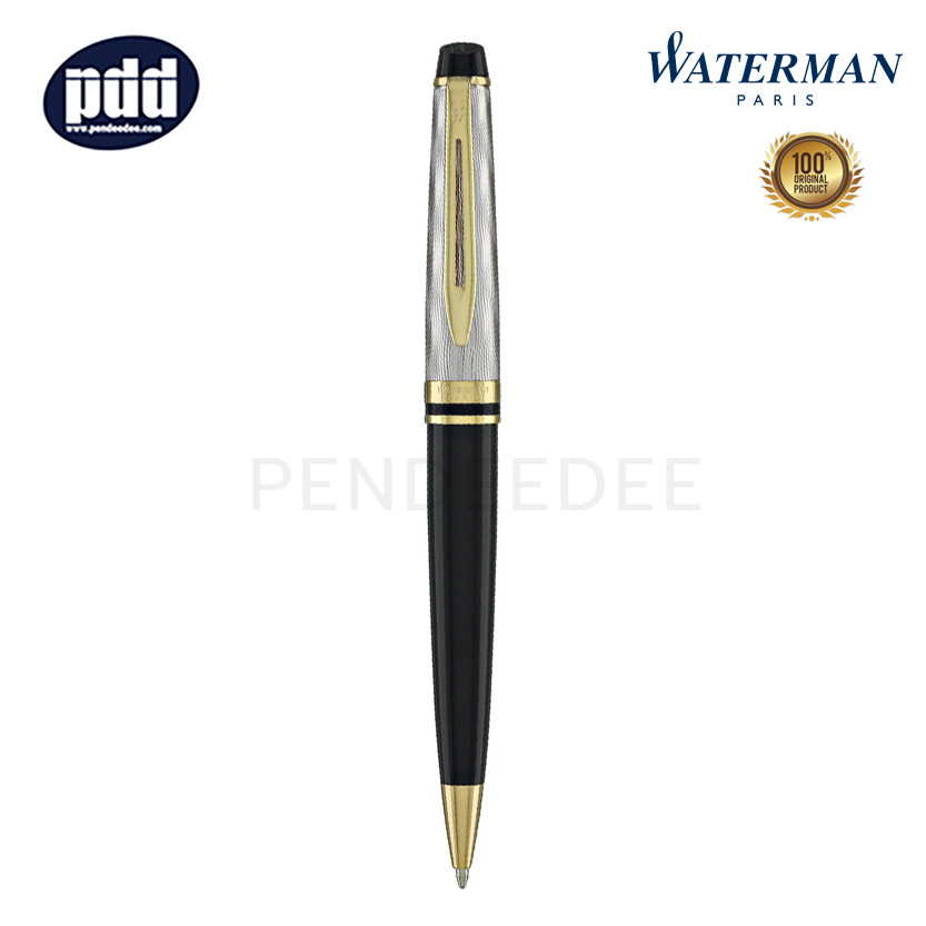 WATERMAN ปากกาลูกลื่น วอเตอร์แมน เอ็กซ์เปิร์ส ดีลักซ์ WATERMAN Expert Reflets DE Paris Black GT Ballpoint Pen