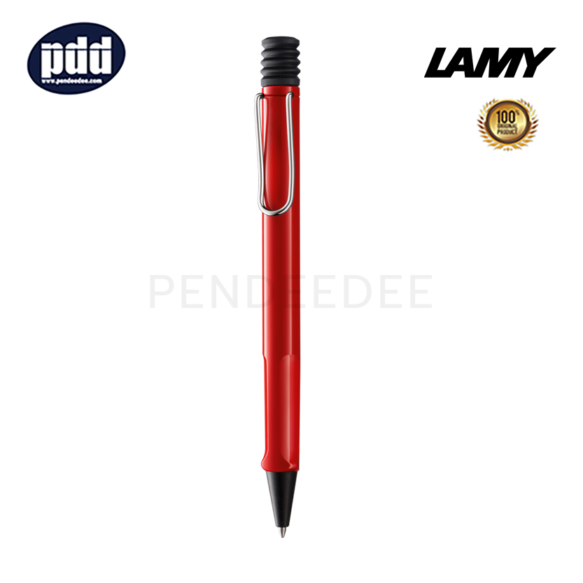 ปากกาสลักชื่อ LAMY ปากกาลูกลื่น ลามี่ ซาฟารี สีแดง LAMY Safari Red Ballpoint Pen