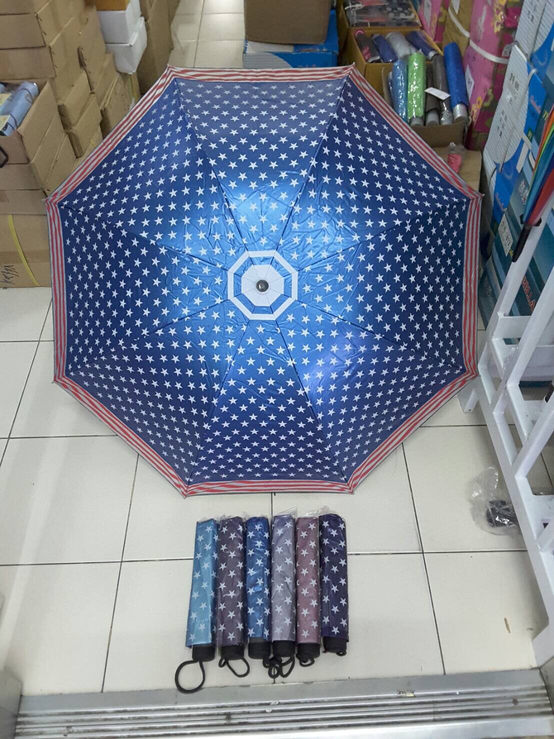 ร่มโค้งแฟชั่นยูวีดำรหัส3458