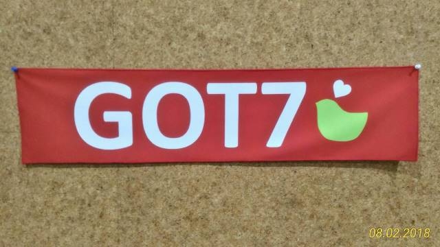 ตัวอย่างผ้าเชียร์แฟนเมด GOT7
