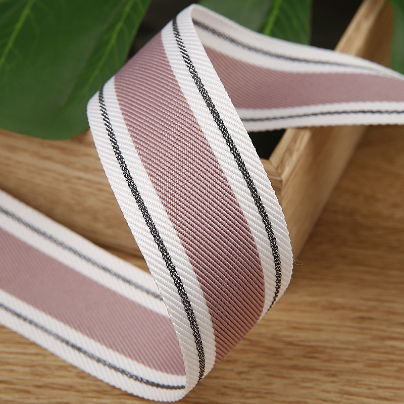 ริบบิ้นผ้า แต่งขอบ สีพาสเทล ขนาด 2.5 ซม.