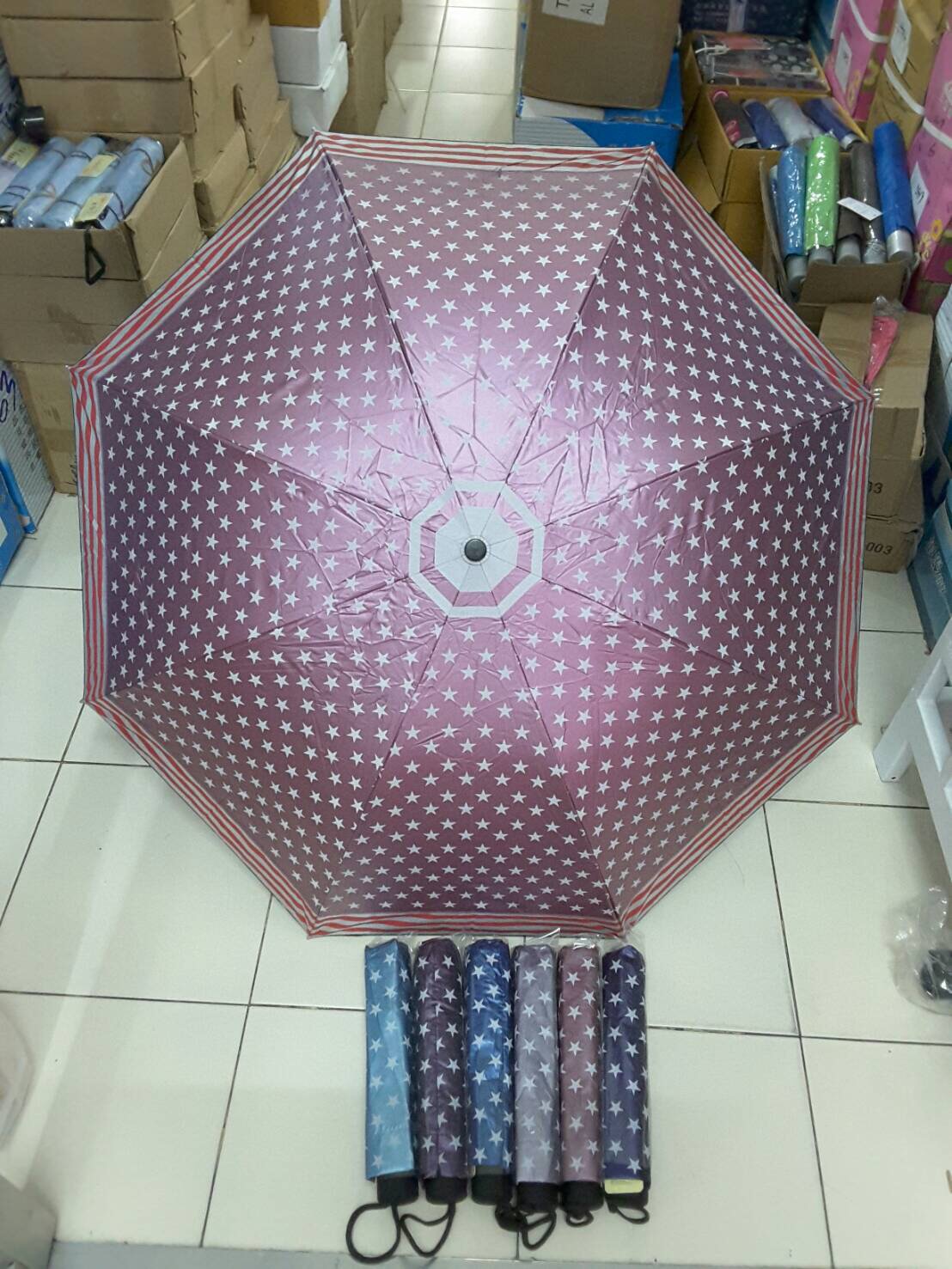 ร่มโค้งแฟชั่นยูวีดำรหัส3458