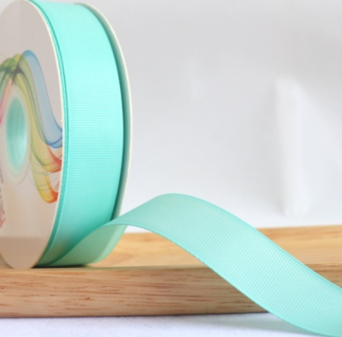 ริบบิ้นผ้าลูกฟูกสีทะเลสาป (Aqua) #GX024