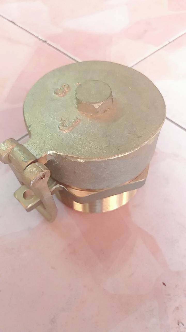 ฝาปิดทางรับน้ำมันทองเหลือ ขนาด 3"