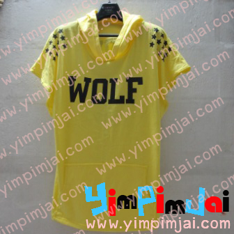 ฮู้ดแขนกุดกว้าง wolf 88 แบบที่ศิลปินใส่ เลือกสีได้คะ
