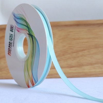 ริบบิ้นผ้าลูกฟูกสีทะเลสาป (Aqua) #GX024