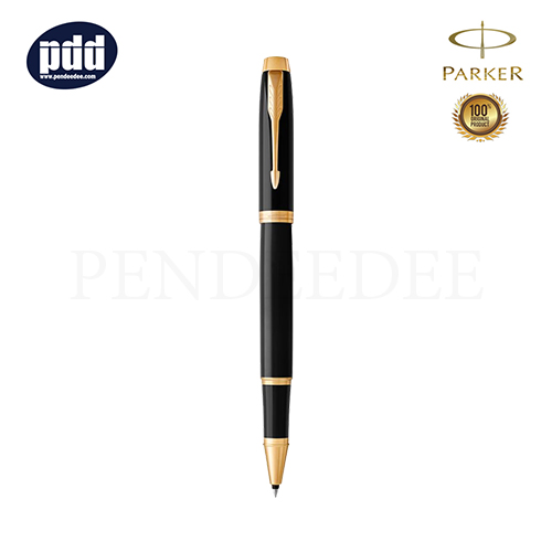 PARKER IM Black GT Rollerball Pen ปากกาโรลเลอร์บอล ป๊ากเกอร์ ไอเอ็ม ดำเงา คลิปทอง