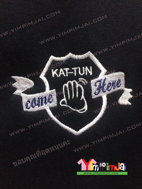 เสื้อกันหนาว เบสบอล สีดำ แขนยาวขาว ลายตามสั่ง เสื้อห้อง เสื้อรุ่น KAT-TUN CAME HERE Johny s ent.