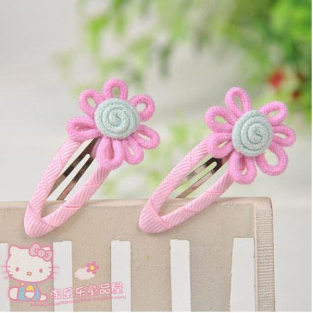 ดอกไม้ผ้า งานสไตล์เกาหลี ติดกิ๊บน่ารัก#CR68