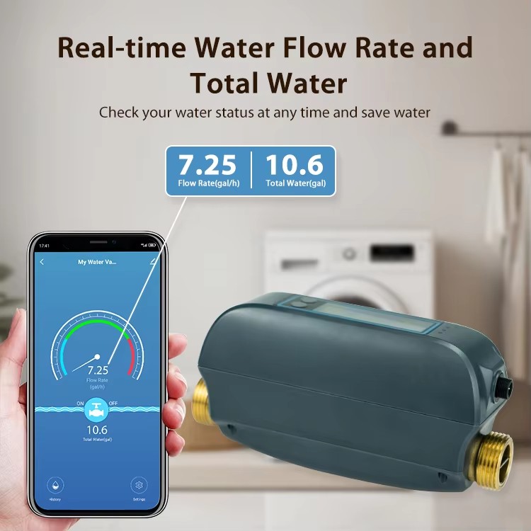 Tuya Wi-Fi Flow Meter with Valve เซ็นเซอร์วัดปริมาณการใช้น้ำ