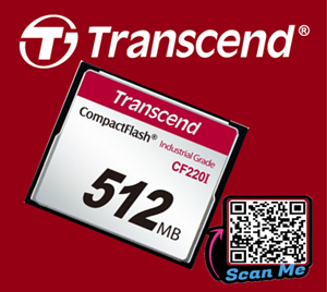 TransCend, Compact Flash Card, CF Card,512Mb,CF220i,Industrial Grade,Industrial Temp,TS512MCF220I