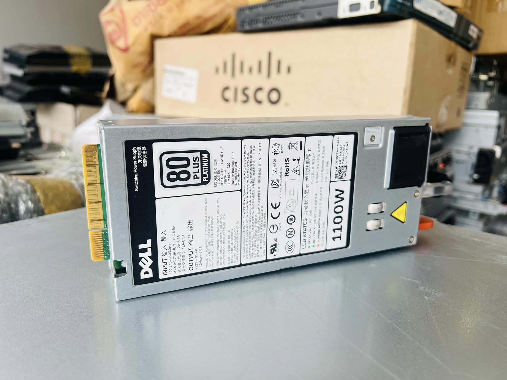 power supply 1100w for dell R720 R720XD R620 R520 T620 T320 T420 พาวเวอร์ซัพพลายเดลมือสองพร้อมใช้งาน