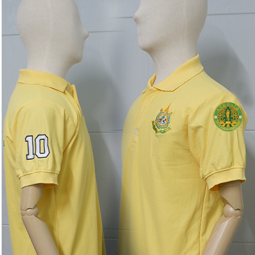 โปโล"ตรากรมป่าไม้ใหม่"สีเหลือง/ปักแขนขวา"10"