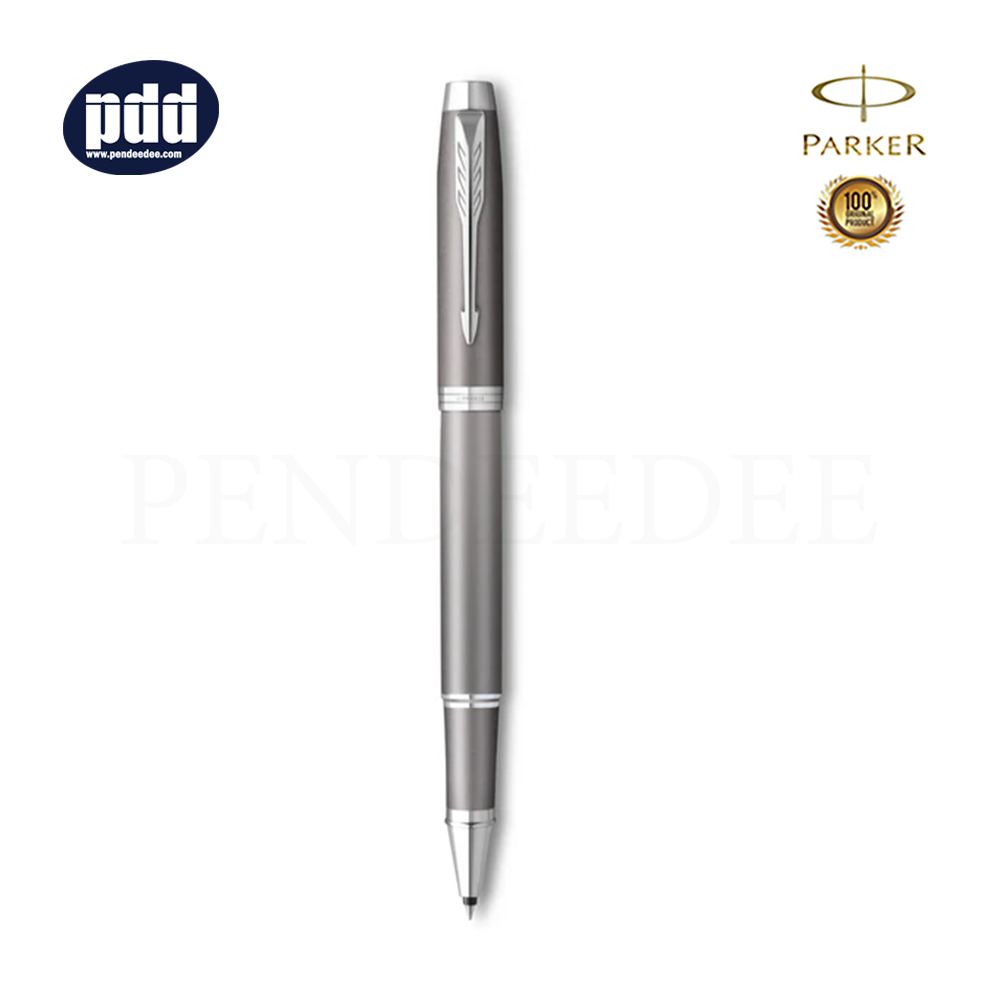 PARKER IM Writing Rituals Collection Grey CT Rollerball Pen ปากกาโรลเลอร์บอล ป๊ากเกอร์ ไอเอ็ม ไรทิง ริชชวล คอลเลคชั่น สีเทา คลิปเงิน