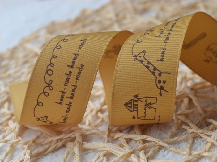 ริบบิ้นผ้าพิมพ์ลายการ์ตูนสัตว์น่ารัก 6 สี กว้าง 25 mm #AN26