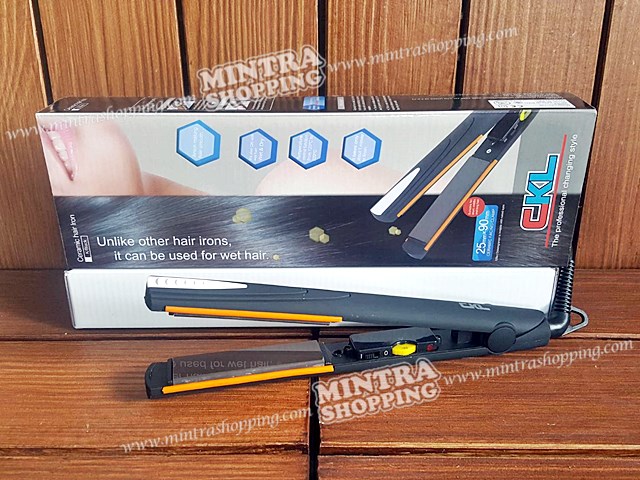 CKL-728 เครื่องหนีบผม สีดำ ใช้งานง่าย หนีบตรงได้ ม้วนได้ ปรับความร้อนได้หลายระดับ