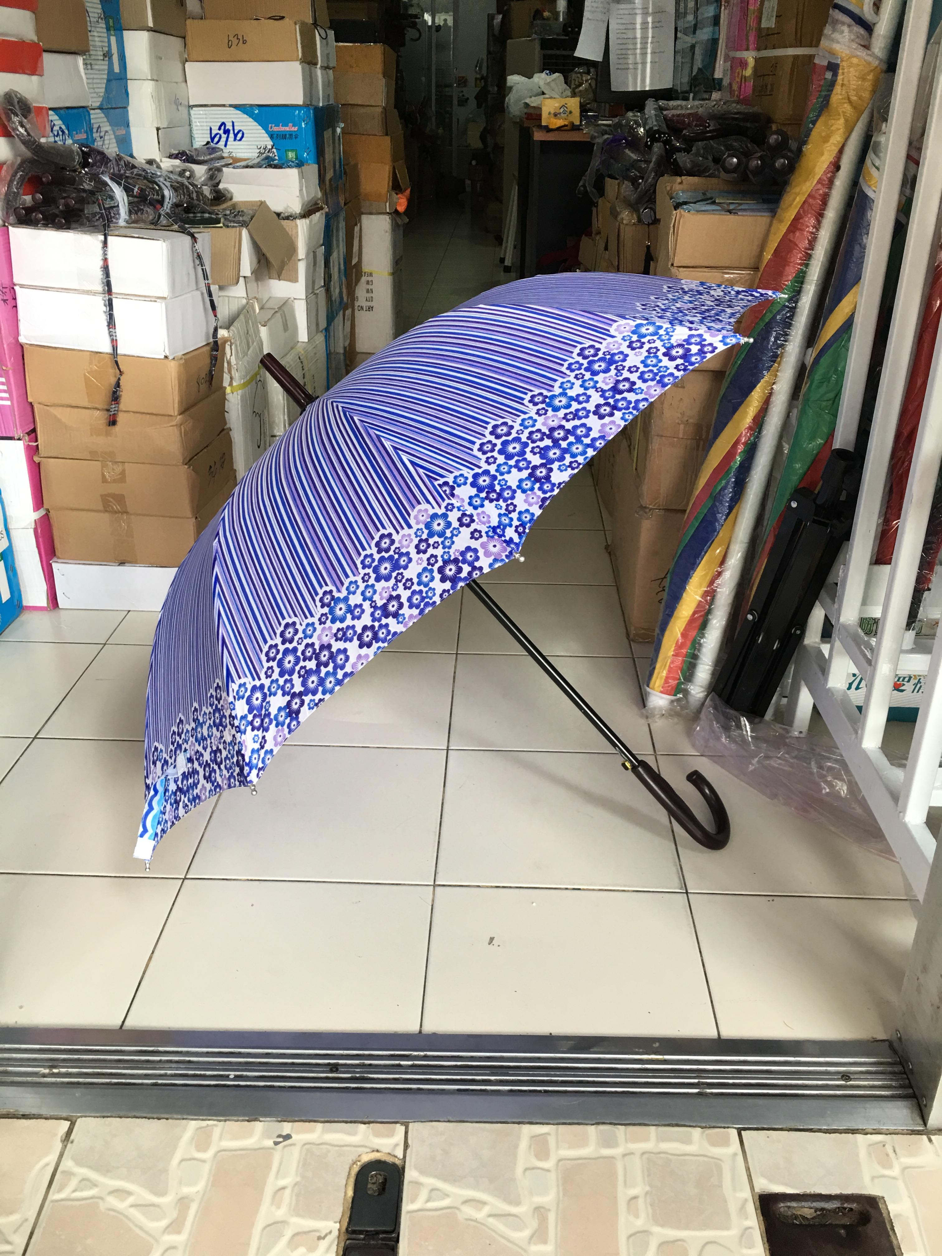 ร่มตอนเดียว22 8ก้านรหัสลายดอกไม้