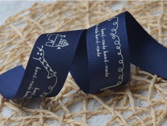 ริบบิ้นผ้าพิมพ์ลายการ์ตูนสัตว์น่ารัก 6 สี กว้าง 25 mm #AN26