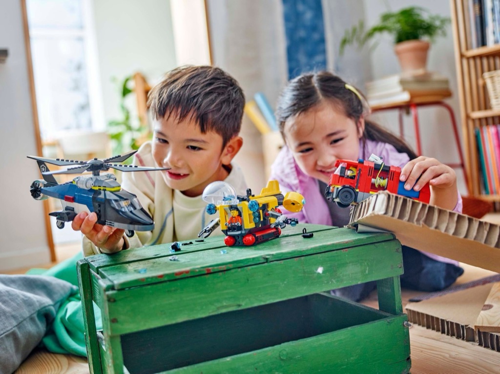 เลโก้ LEGO City 60462 Helicopter, Fire Truck & Submarine Remix