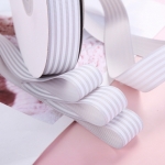 ริบบิ้นผ้าพิมพ์ลายเส้นสีสดใส กว้าง 25 mm #BB83