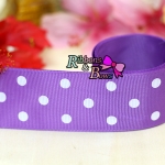 ริบบิ้นผ้าพิมพ์ลายจุด กว้าง 38 mm #PD020