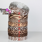 ริบบิ้นผ้าพิมพ์ลาย เสือ กว้าง 22 mm #AN24