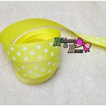 ริบบิ้นผ้าพิมพ์ลายจุด กว้าง 25 mm #PD156