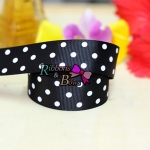 ริบบิ้นผ้าพิมพ์ลายจุด กว้าง 22 mm #PD074